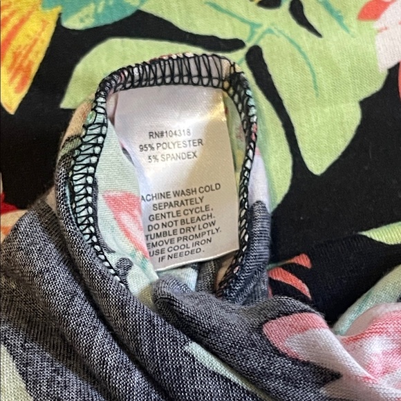 Tropical Floral Midi Dress - Black and Multicolor - Picture 12 of 12